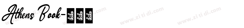Athens Book字体转换